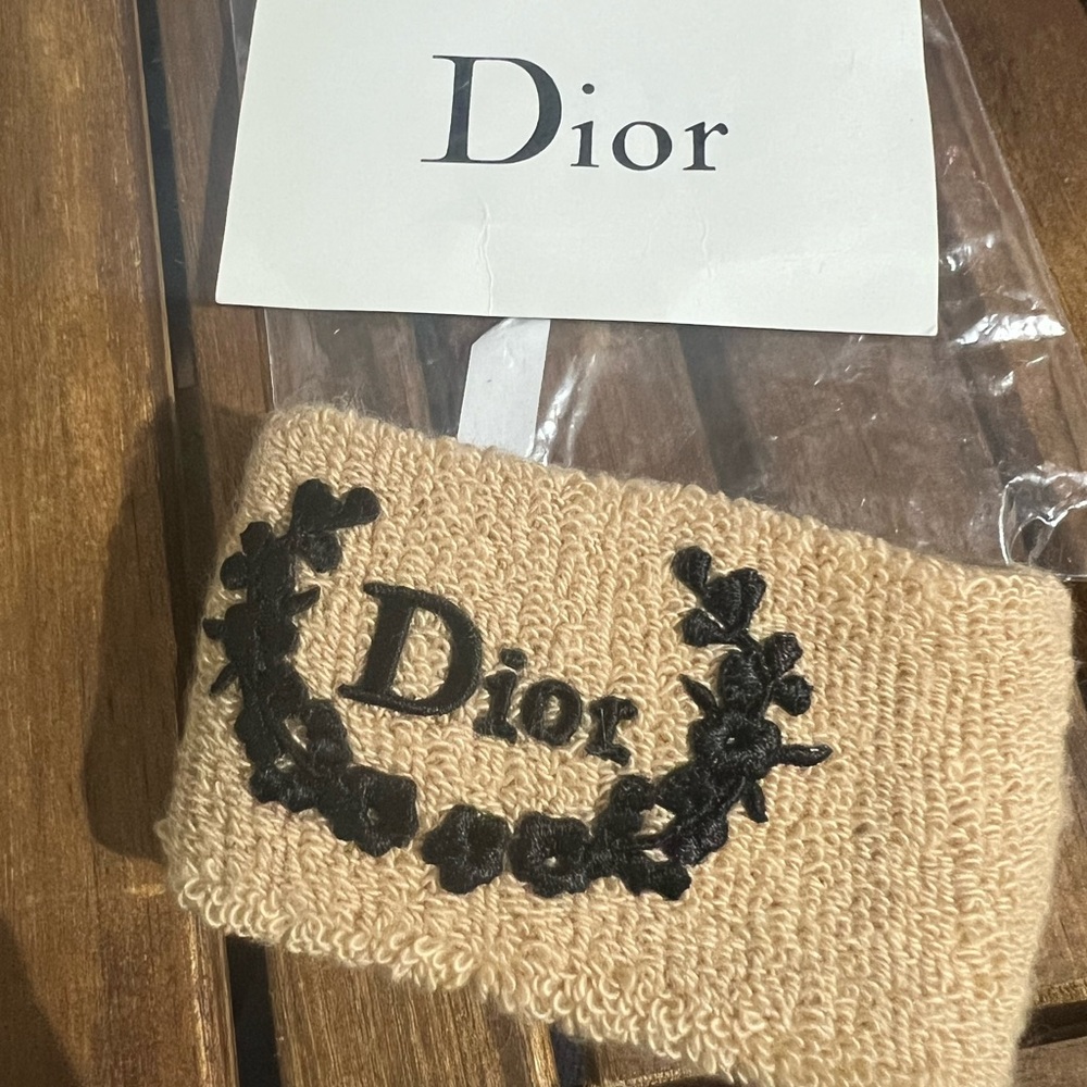Sale! Christian Dior Vintage 2004 Terrycloth Wristband-Logo Laurel Wreath w/COA